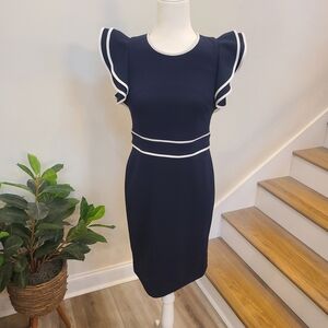 Tommy Hilfiger Navy Dress with White Accents